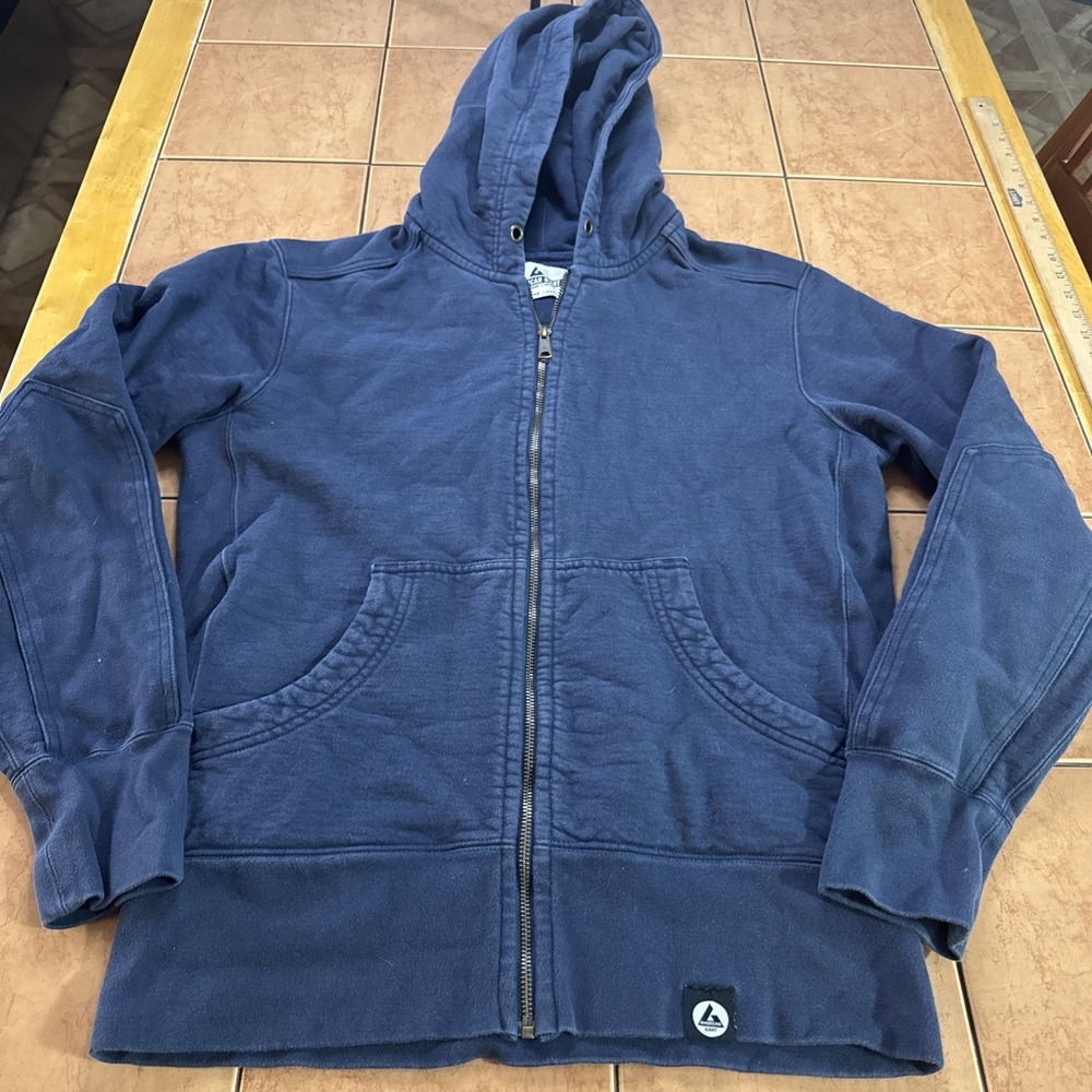 American Giant Sweatshirt Mens‎ Sz Med Blue Full Zip Heavyweight Cotton USA Made